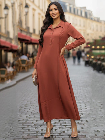 The Terracotta Poise  Dress
