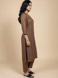 Varanga Women V Neck Straight Kurta With Pants & Dupatta