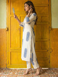 Women's Indigo Bloom Cotton Kurta Set