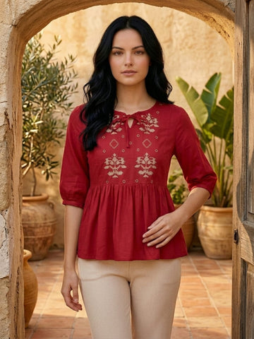 Varanga Women Summer Floral printed Top