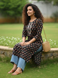 Varanga Mint Ditsy Floral Lace kurta set