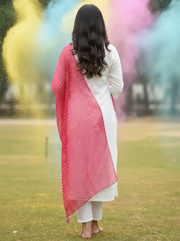 Elegant net dupatta featuring sequence detailing for a stylish and feminine finish.