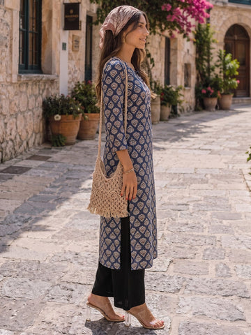 The Indigo Raga Women's Straight Kurta