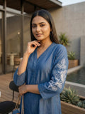 Sophisticated & Stylish Kurta Set in Denim