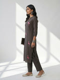 Bird of Grace Embroidered Charcoal Kurta Set