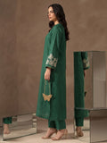 Green Embroidered Bell Sleeve Kurta Set With Straight Pants