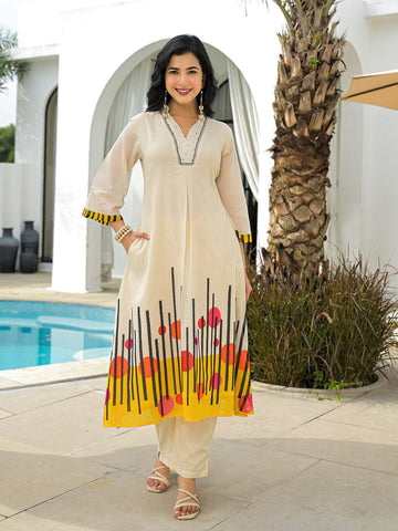 Minimalist Floral A-Line Set