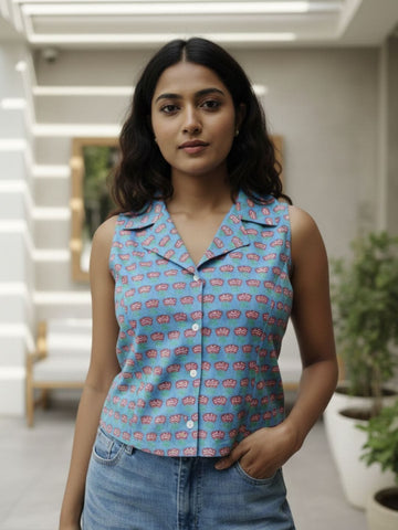 Heritage Notch-Collar Top