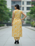 Marigold Botanical Sleeveless kurta set