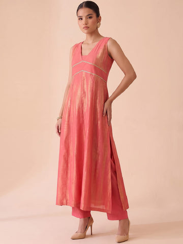 Desert Rose Flared Slit Women's Kurta Set