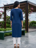 Modern Summer Kurta In Blue