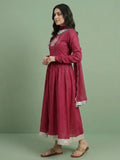 Varanga Women Fushia Emboridered Anarkali Kurta