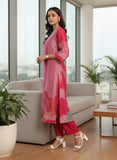 Varanga Women Fuschia Pink Abstract Printed Straight Kurta With Trousers