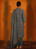 Chanderi Printed Kurta With Trouser And Dupatta