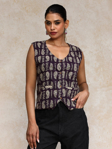 Varanga Women sleeveless printed short top