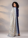 Varanga Women Navy Blue Woven Zari Embroidered Straight Kurta With Bottom And Dupatta