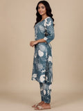 Varanga Women Round Neck Bold Print Kurta Set