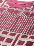 Varanga Burgundy Women Embroidered Sequinned Kurta With Sharara & Dupatta