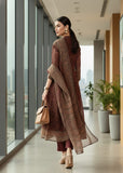 Varanga Women Brown Printed Straight Kurta Paired With Solid Bottom And Printed Dupatta