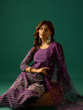 Hand-Embroidered Kurta Paired With Solid Ankle-Length Trousers And Embroidered Dupatta