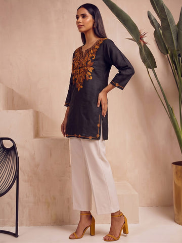 Kashmiri Embroidered Short Kurti