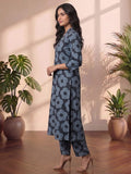 Bold Floral Prints Meet Effortless Comfort In This Chic Midnight Blue Kurta Set