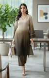 Varanga Women Ombre Olive A-Line Kurta Set