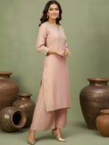 varanga Women Kurta Features A Straight Fit, Shimmering Fabric, And An Intricately Zari- Lace Yoke,Paired With Solid Divider And A Shiny Lurex Line Dupatta .