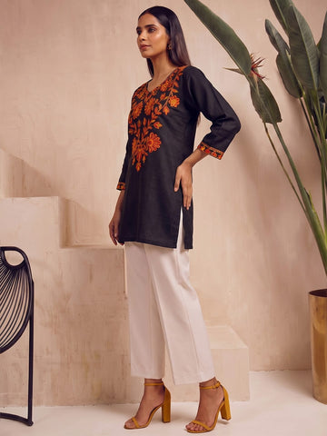 Kashmiri Embroidered Short Kurti