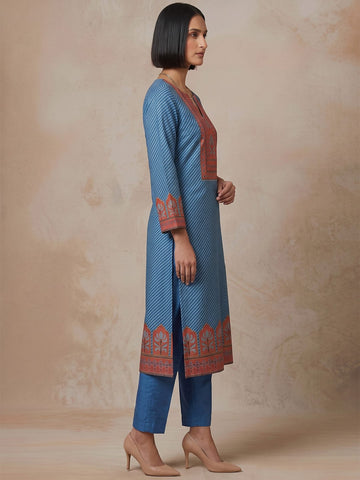 The Midnight Crimson Silk Women'S Kurta Set