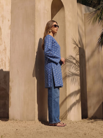 Women's Short Geometric Print Kurta
