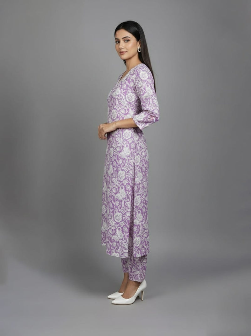 Summer Lavender Chikankari Edit