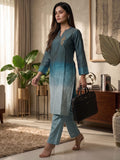 Varanga Women Mandarin Collar Placement Embroidered Kurta Paired With  Tonal Bottom