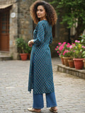 Teal green cotton Kurta