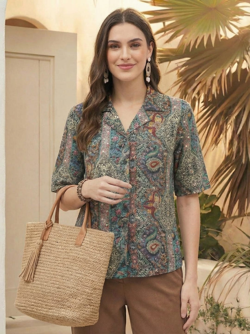 Varanga Women Summer Floral printed Top