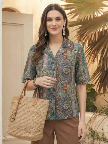 Varanga Women Summer Floral printed Top