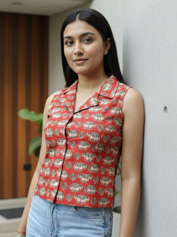 Heritage Notch-Collar Top