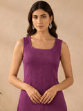 Short Solid Sleeveless Tunic With Wide-Leg Palazzo Kurta Set.