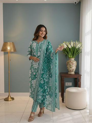 Modern & Fresh Kurta Set With Dupatta