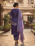 Varanga Women Floral Heavy Thread Embroidered Schffili Hem Kurta With Trouser & Dupatta
