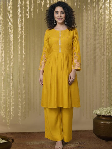 Yellow Blossom Kurta Set