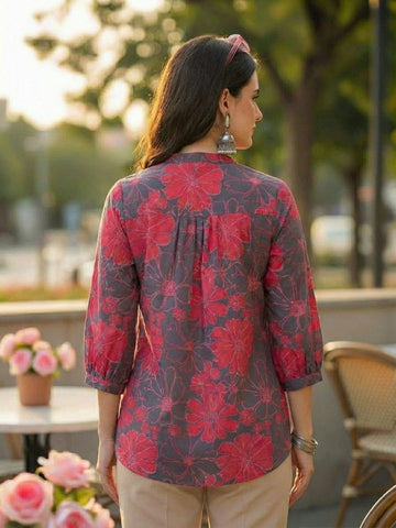 Varanga Women Summer Floral printed Top