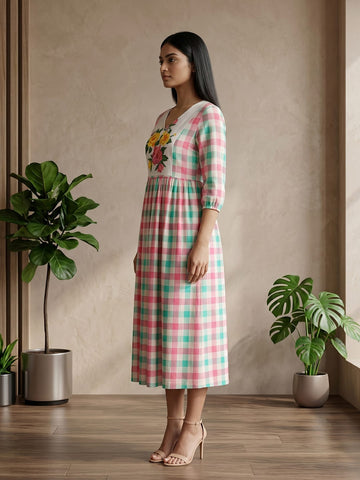 Varanga Multi Colored Women Summer Dress