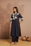 The Minimalist Indigo Kurta Set