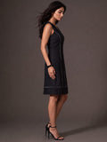 Black A- Line Midi Dress