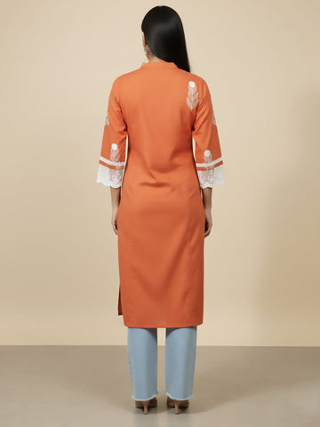 Varanga Boho-Chic Terracotta Ethnic kurta