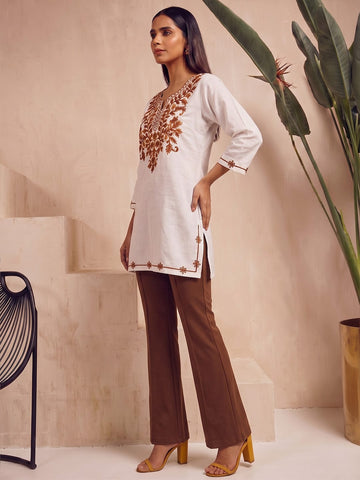Kashmiri Embroidered Short Kurti