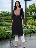 Varanga Women Jaipuri Ethnic Printed Yoke with Tassel & Shell Detailed Straight Kurta