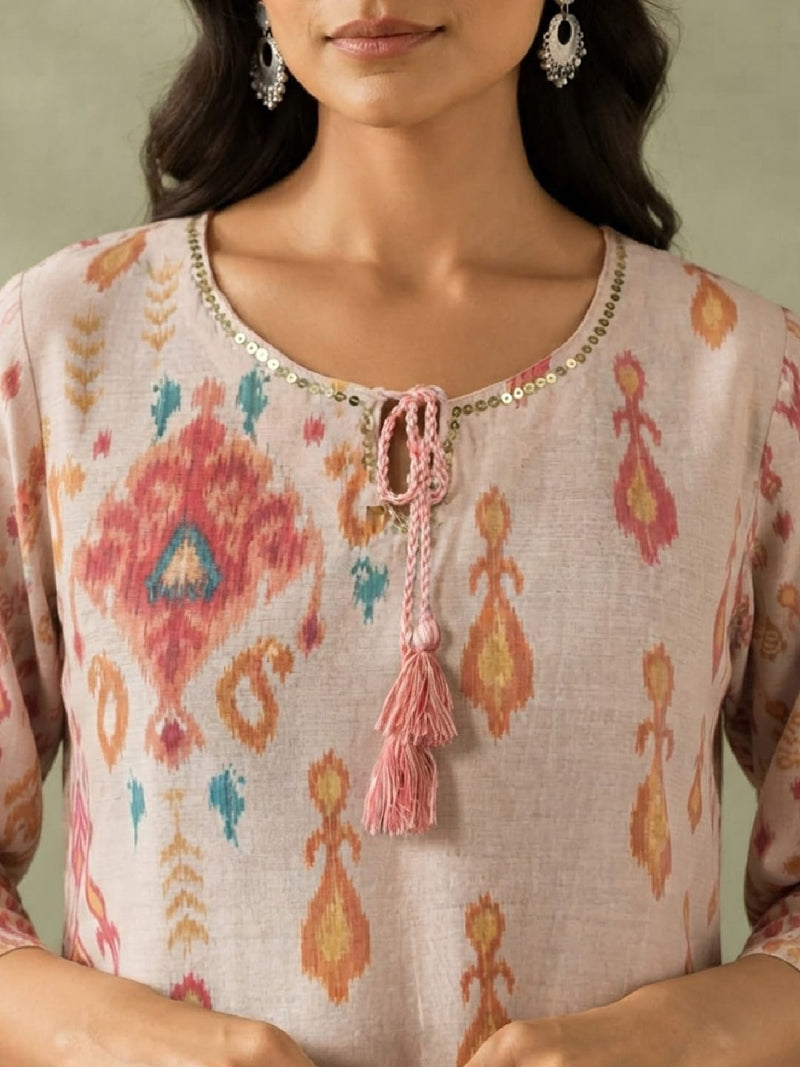 The Sunset Pure Silk Festive Women's Kurta Set