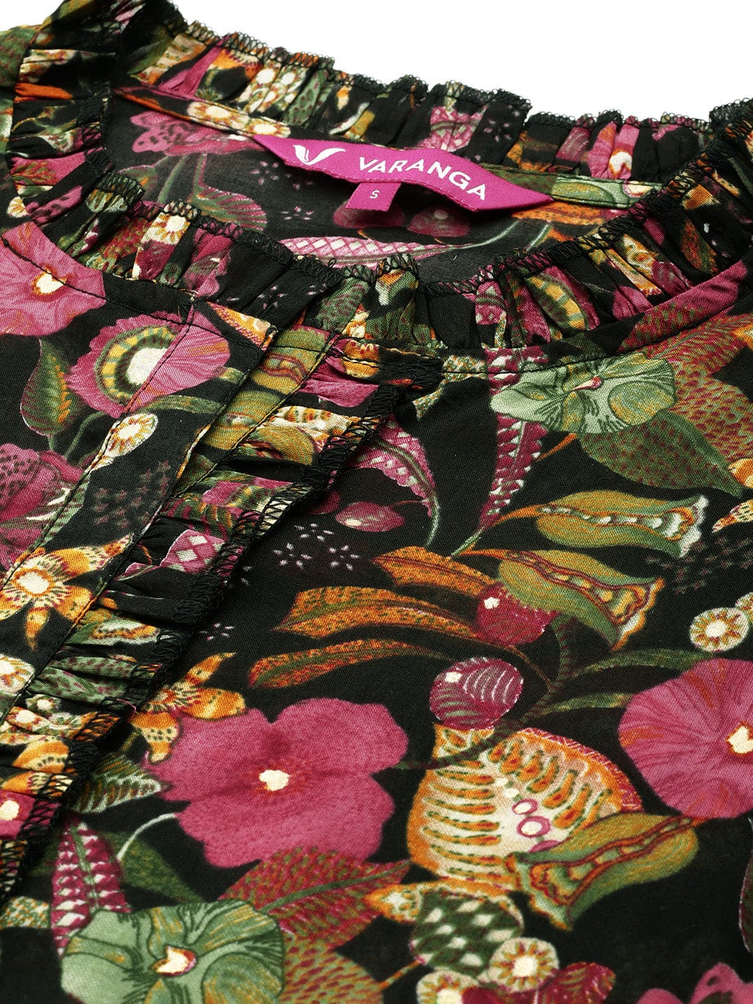 Varanga Women Black  Floral Printed Co-Ord Set